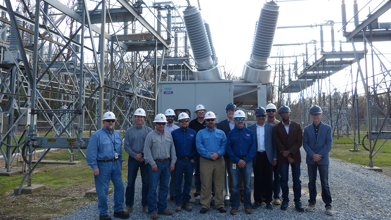 Entergy Mississippi and Siemens Energy at the clean air breaker installation.